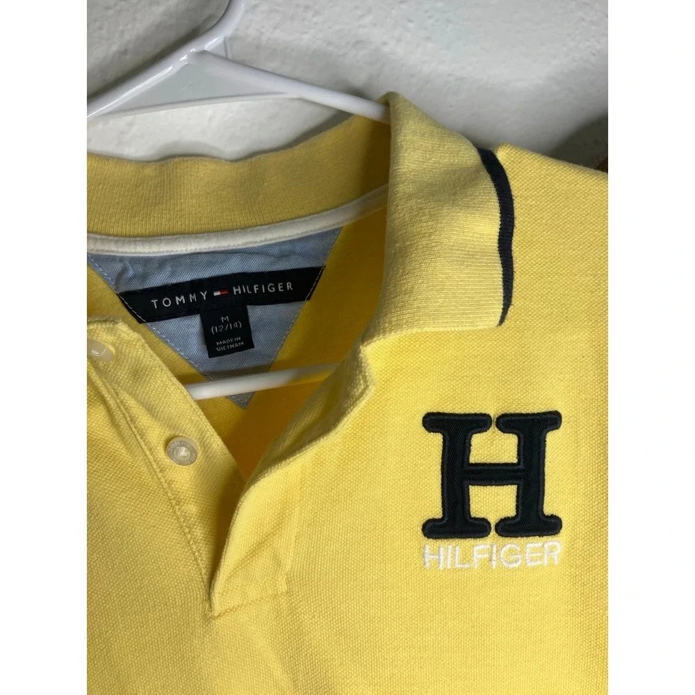 Tommy Hilfiger 2016 Butter Yellow‎ Polo Boys Size Medium 12/14